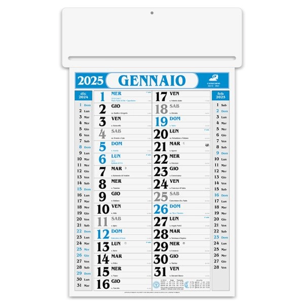 Calendario olandese mensile 12 fogli