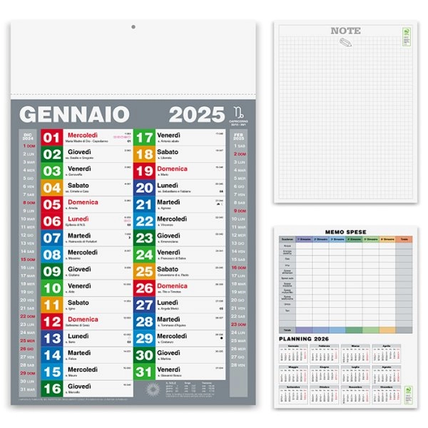 Calendario olandese mensile 12 fogli 