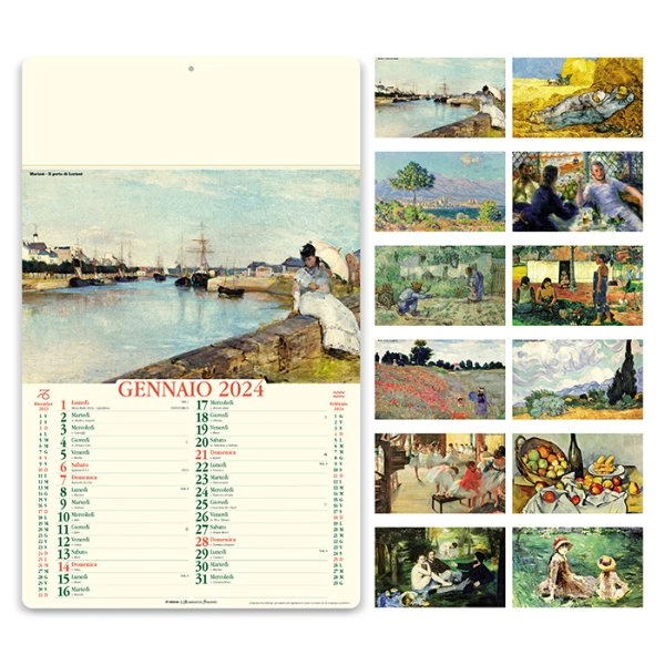 Calendari illustrati avoriati personalizzati Artistico 31 x 52,5 cm