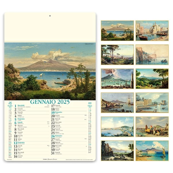 Calendario illustrato mensile 12 fogli